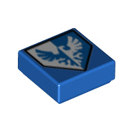 LEGO® los onderdeel Tegel met Motief Blauw 3070bpb100